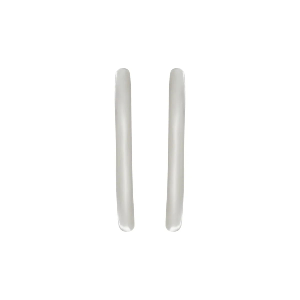 Candongas en oro blanco de 18 Kilates, Aguja, 1 mm. de ancho